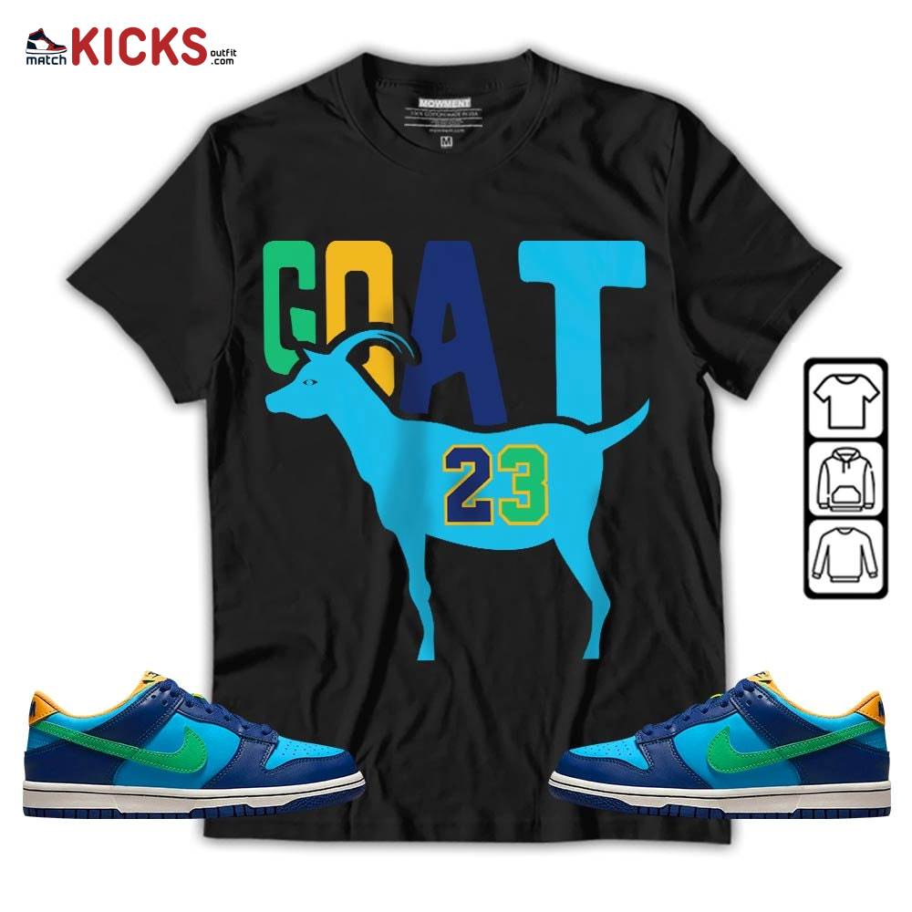 GOAT 23 Air Sneaker Shirt Match Dunk Low GS Kyrie, Dunk Low GS Electric Algae MKO T-Shirt