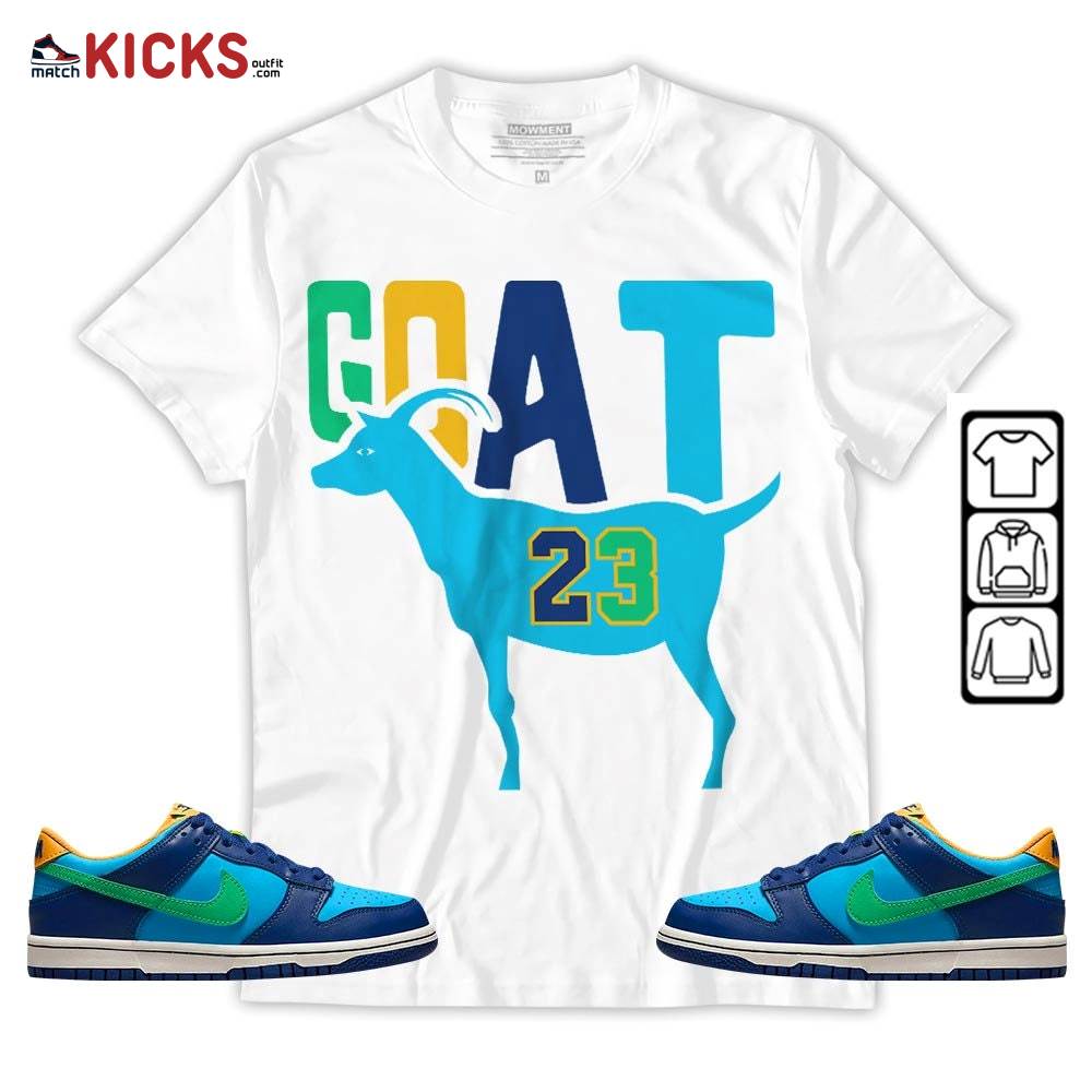 GOAT 23 Air Sneaker Shirt Match Dunk Low GS Kyrie, Dunk Low GS Electric Algae MKO T-Shirt GOAT 23 Air Sneaker Shirt Match Dunk Low GS Kyrie, Dunk Low GS Electric Algae MKO T-Shirt