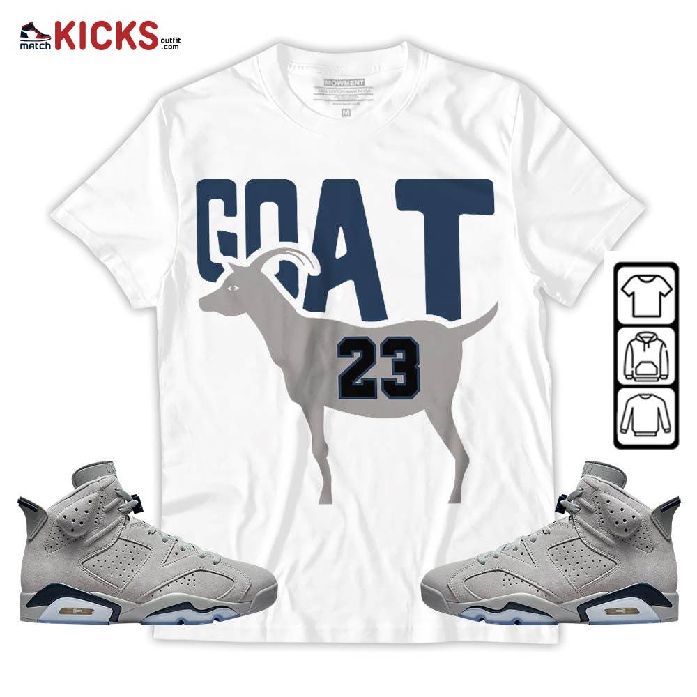 GOAT 23 Air Sneaker Shirt Match Georgetown 6s, Jordan 6 Retro Georgetown MKO Hoodie