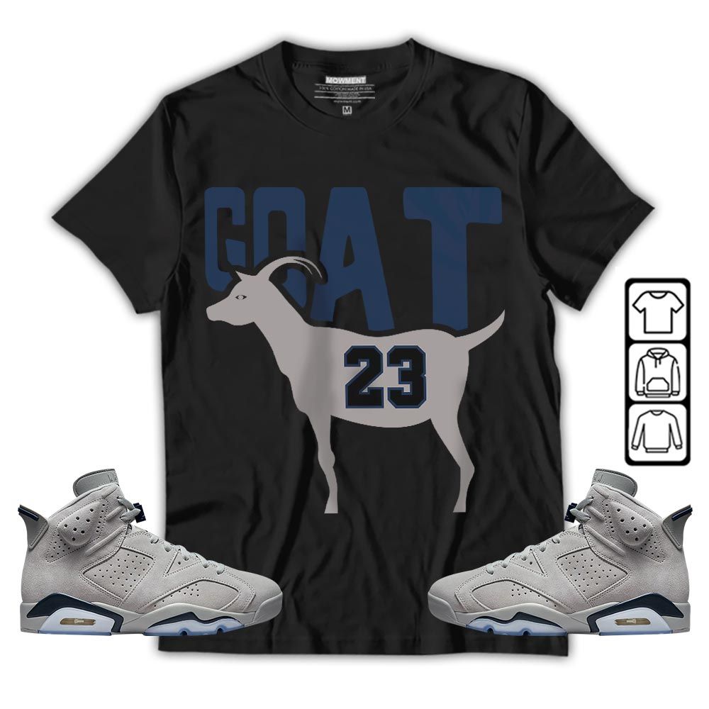GOAT 23 Air Sneaker Shirt Match Georgetown 6s, Jordan 6 Retro Georgetown MKO T-Shirt