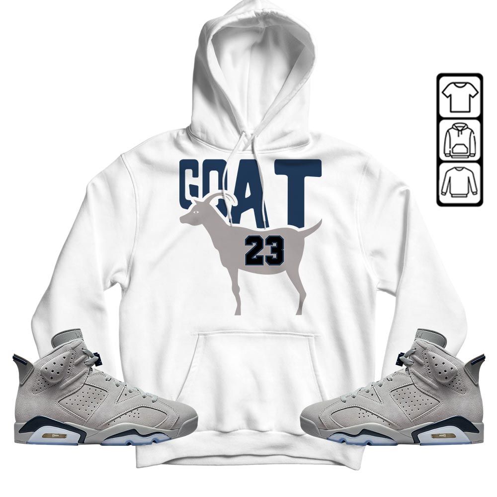 GOAT 23 Air Sneaker Shirt Match Georgetown 6s, Jordan 6 Retro Georgetown MKO T-Shirt