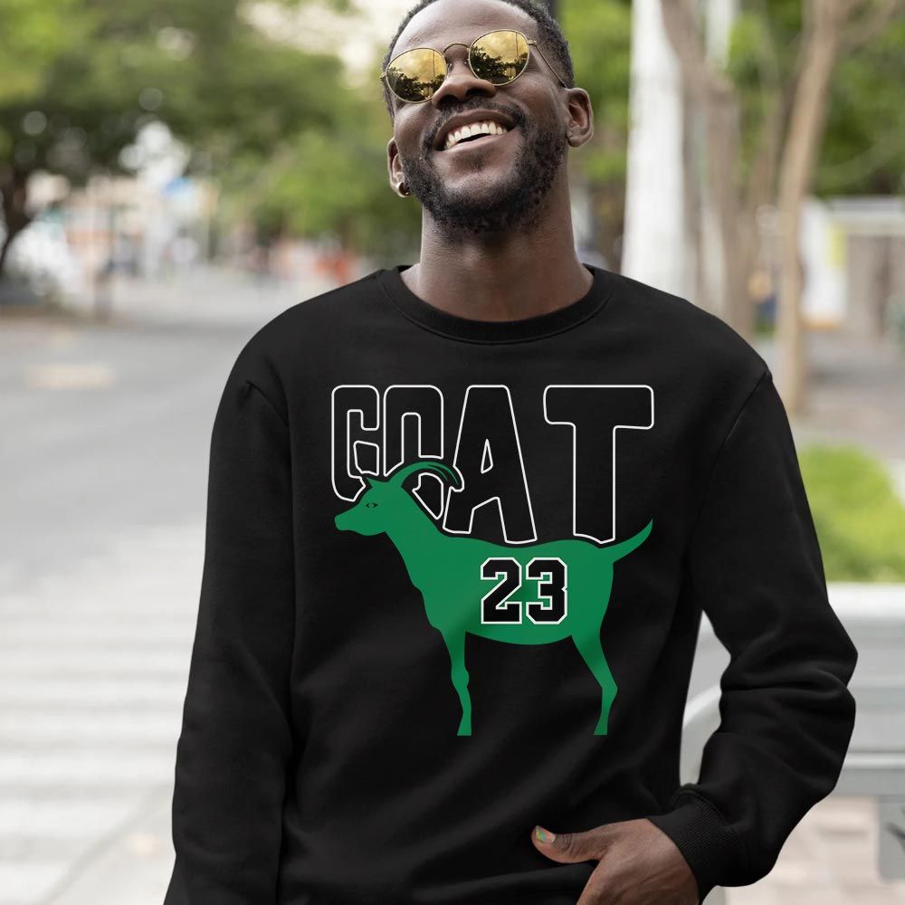 GOAT 23 Air Sneaker Shirt Match Lucky Green 2s, Jordan 2 Lucky Green MKO T-Shirt GOAT 23 Air Sneaker Shirt Match Lucky Green 2s, Jordan 2 Lucky Green MKO T-Shirt