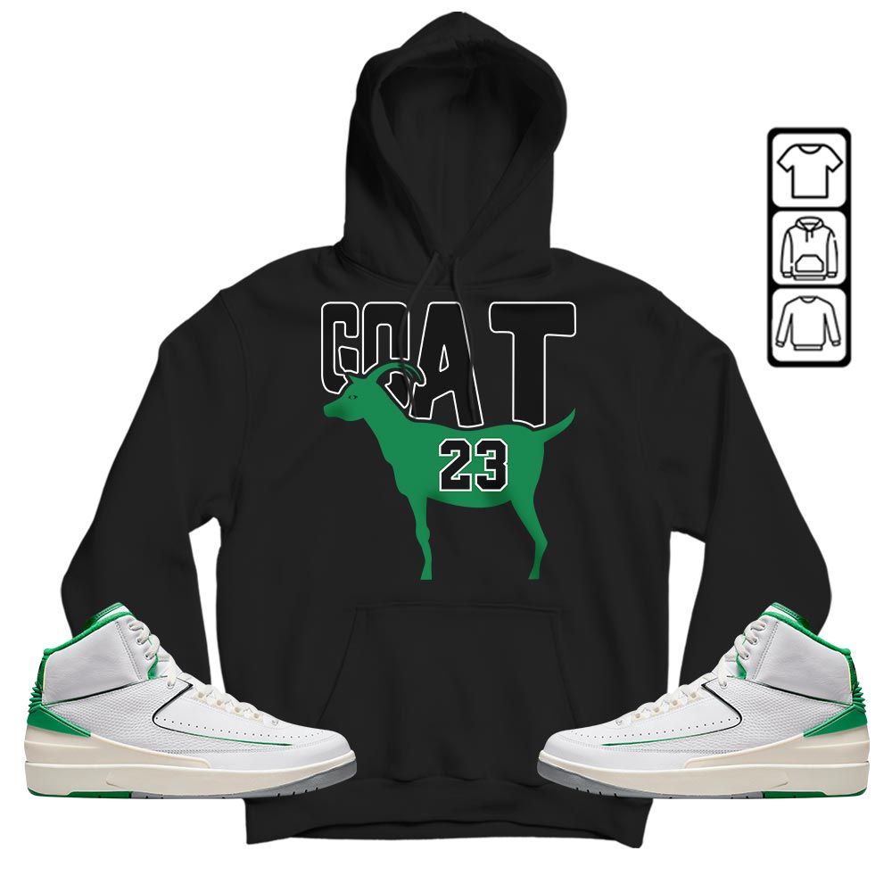GOAT 23 Air Sneaker Shirt Match Lucky Green 2s, Jordan 2 Lucky Green MKO T-Shirt GOAT 23 Air Sneaker Shirt Match Lucky Green 2s, Jordan 2 Lucky Green MKO T-Shirt
