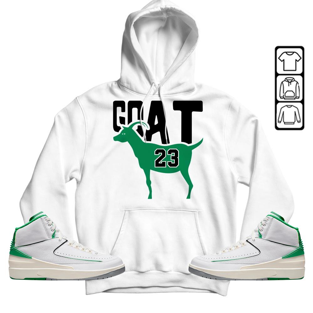 GOAT 23 Air Sneaker Shirt Match Lucky Green 2s, Jordan 2 Lucky Green MKO T-Shirt GOAT 23 Air Sneaker Shirt Match Lucky Green 2s, Jordan 2 Lucky Green MKO T-Shirt