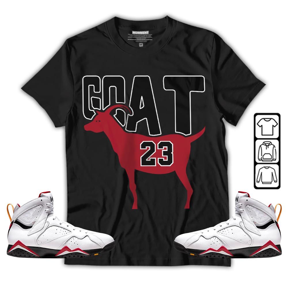 GOAT 23 Air Sneaker Shirt Match OG Cardinal 7s, Jordan 7 Retro Cardinal MKO T-Shirt GOAT 23 Air Sneaker Shirt Match OG Cardinal 7s, Jordan 7 Retro Cardinal MKO T-Shirt