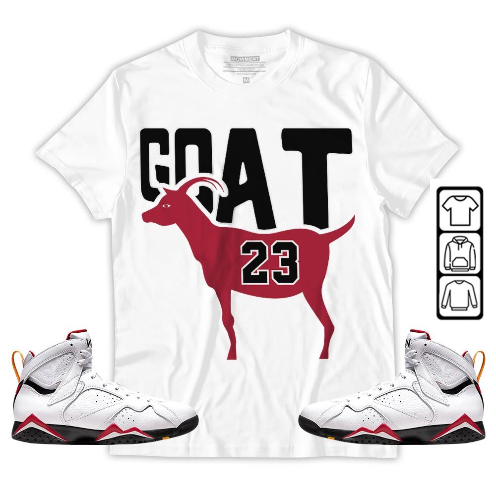 GOAT 23 Air Sneaker Shirt Match OG Cardinal 7s, Jordan 7 Retro Cardinal MKO T-Shirt GOAT 23 Air Sneaker Shirt Match OG Cardinal 7s, Jordan 7 Retro Cardinal MKO T-Shirt