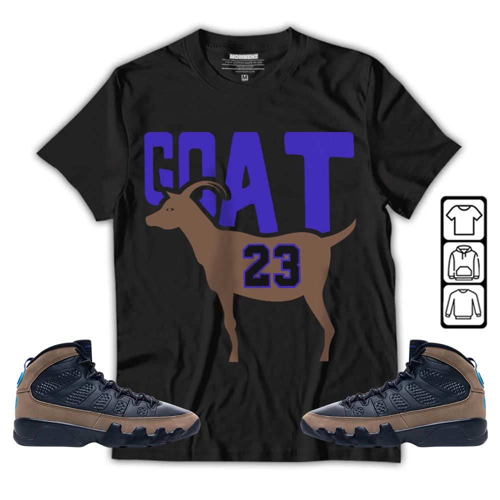 GOAT 23 Air Sneaker Shirt Match Olive Concord 9s, Jordan 9 Olive Concord MKO T-Shirt