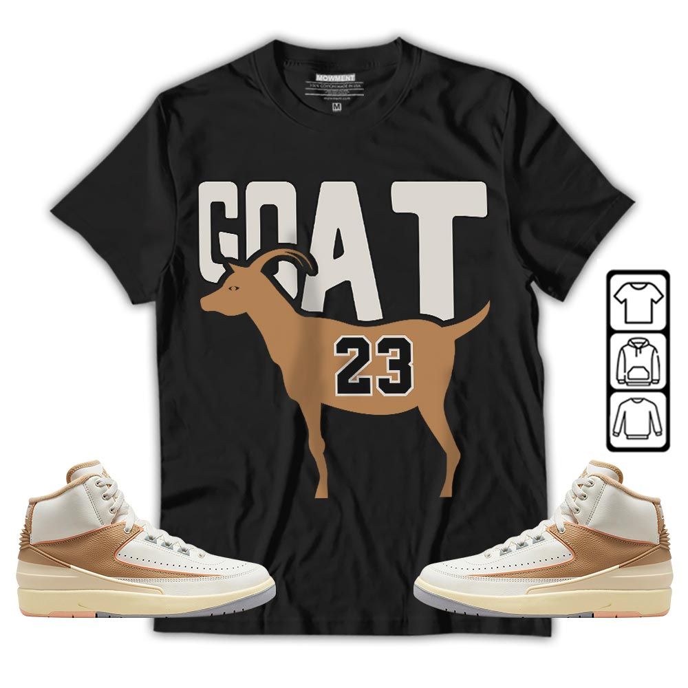 GOAT 23 Air Sneaker Shirt Match Retro Craft 2s, Jordan 2 Craft MKO T-Shirt