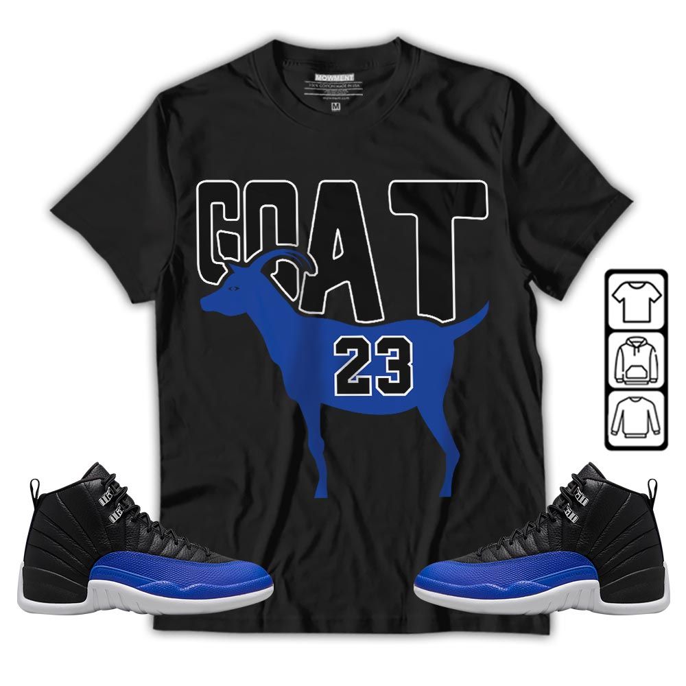 GOAT 23 Air Sneaker Shirt Match Retro Hyper Royal 12s, Jordan 12 Hyper Royal MKO T-Shirt