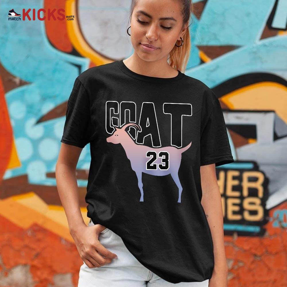 GOAT 23 Air Sneaker Shirt Match Retro Skyline 1s, Jordan 1 High OG Skyline MKO T-Shirt GOAT 23 Air Sneaker Shirt Match Retro Skyline 1s, Jordan 1 High OG Skyline MKO T-Shirt