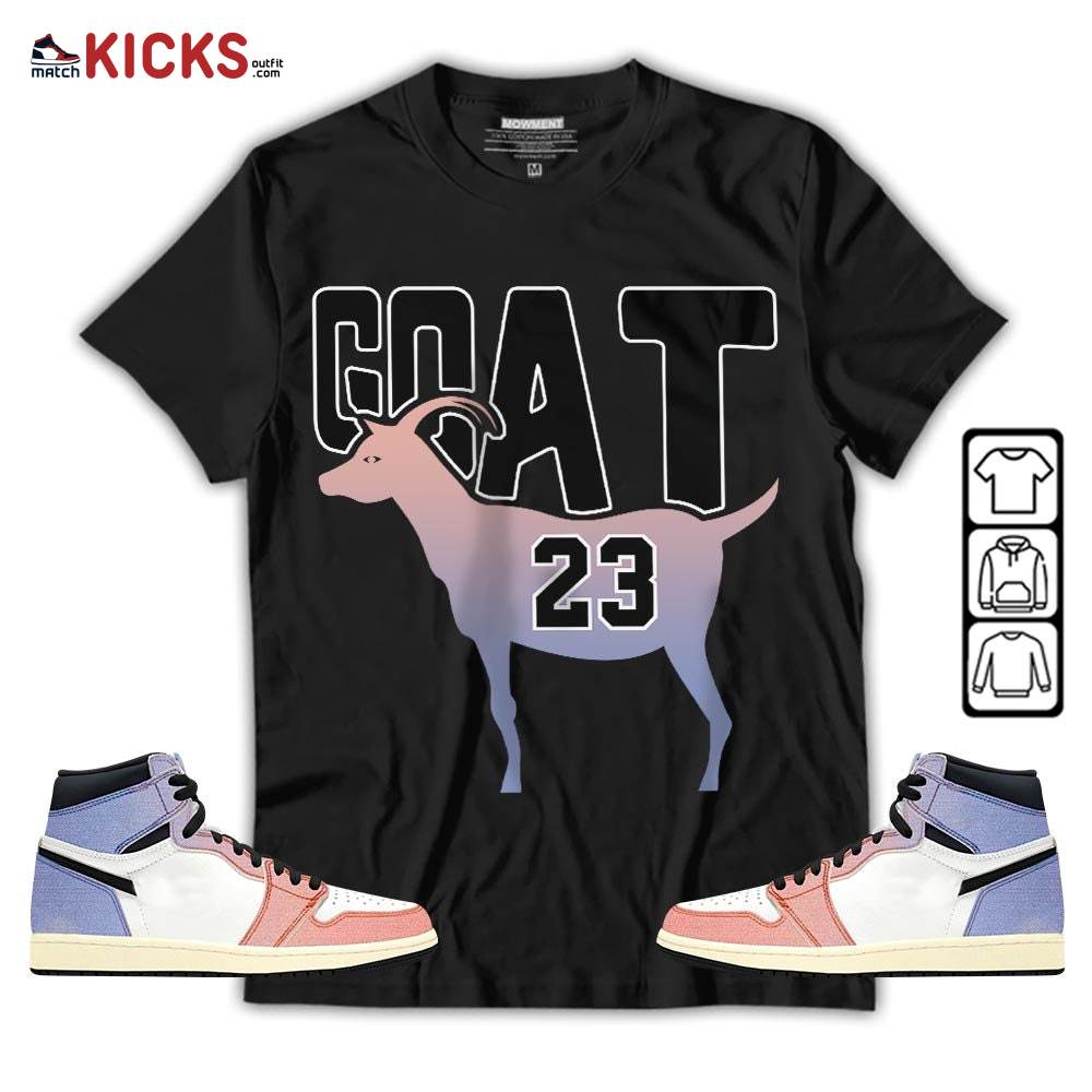 GOAT 23 Air Sneaker Shirt Match Retro Skyline 1s, Jordan 1 High OG Skyline MKO T-Shirt
