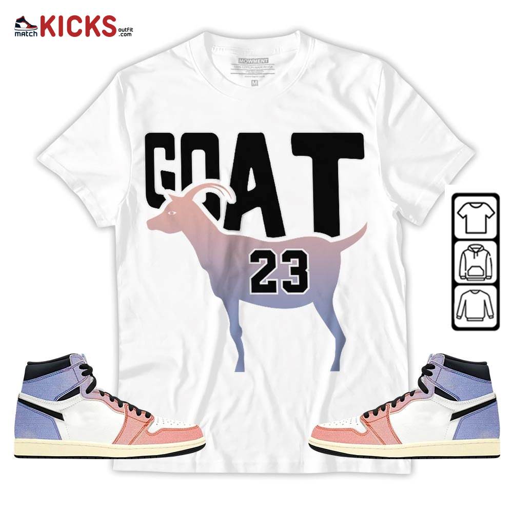 GOAT 23 Air Sneaker Shirt Match Retro Skyline 1s, Jordan 1 High OG Skyline MKO T-Shirt