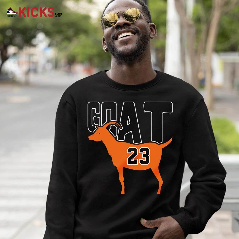 GOAT 23 Air Sneaker Shirt Match Retro Starfish 1s, Jordan 1 Retro High OG Starfish MKO Sweatshirt GOAT 23 Air Sneaker Shirt Match Retro Starfish 1s, Jordan 1 Retro High OG Starfish MKO Sweatshirt