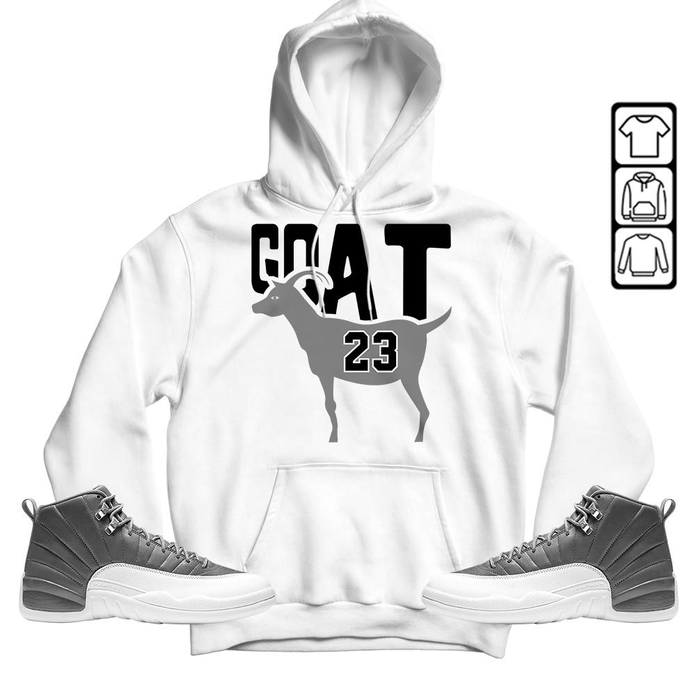 GOAT 23 Air Sneaker Shirt Match Stealth 12s, Jordan 12 Retro Stealth MKO T-Shirt