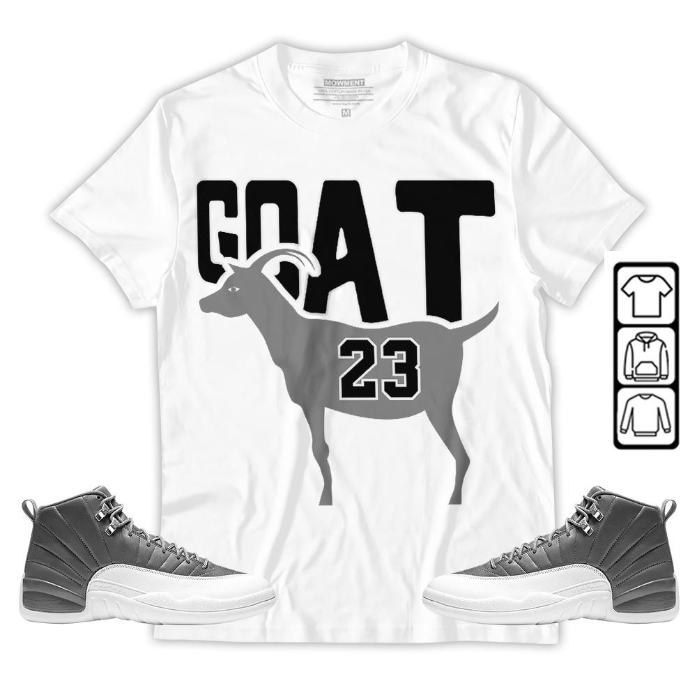 GOAT 23 Air Sneaker Shirt Match Stealth 12s, Jordan 12 Retro Stealth MKO T-Shirt GOAT 23 Air Sneaker Shirt Match Stealth 12s, Jordan 12 Retro Stealth MKO T-Shirt