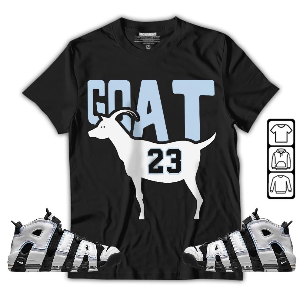 GOAT 23 Air Sneaker Shirt Match Uptempo Cobalt Bliss, Air More Uptempo Cobalt Bliss MKO Sweatshirt