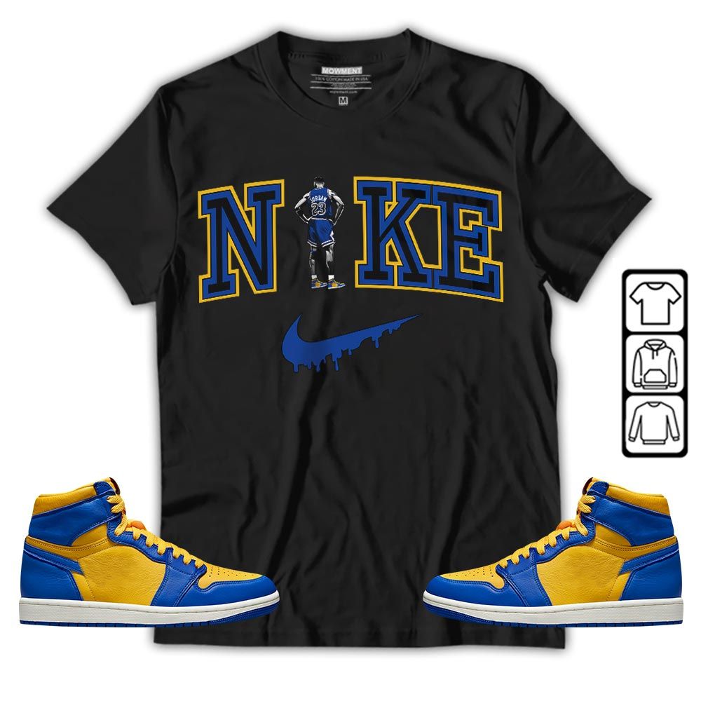 GOAT 23 Basketball Sneaker Shirt Match 2023 Laney 1s, Jordan 1 Retro High Laney MKO T-Shirt GOAT 23 Basketball Sneaker Shirt Match 2023 Laney 1s, Jordan 1 Retro High Laney MKO T-Shirt