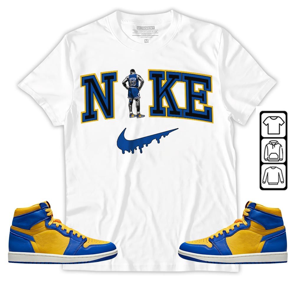 GOAT 23 Basketball Sneaker Shirt Match 2023 Laney 1s, Jordan 1 Retro High Laney MKO T-Shirt GOAT 23 Basketball Sneaker Shirt Match 2023 Laney 1s, Jordan 1 Retro High Laney MKO T-Shirt