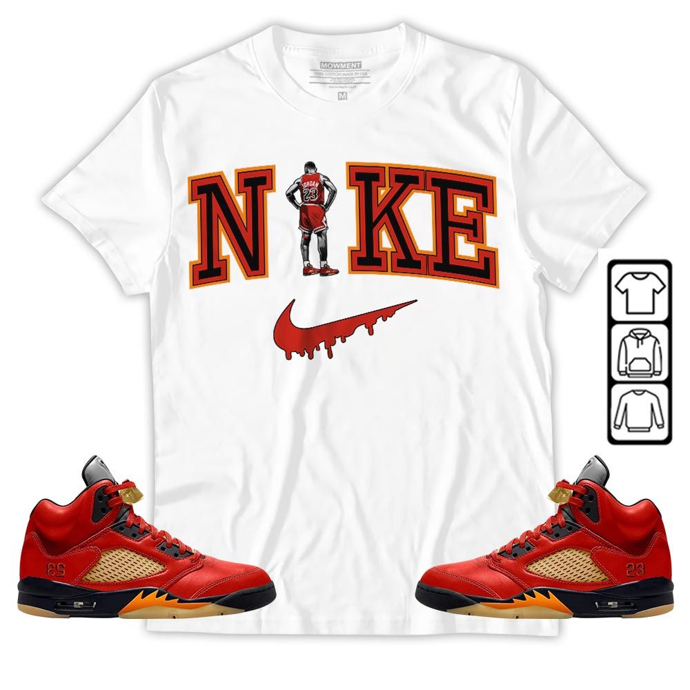 GOAT 23 Basketball Sneaker Shirt Match 5 Dunk On Mars, Jordan 5 Mars For Her MKO T-Shirt GOAT 23 Basketball Sneaker Shirt Match 5 Dunk On Mars, Jordan 5 Mars For Her MKO T-Shirt