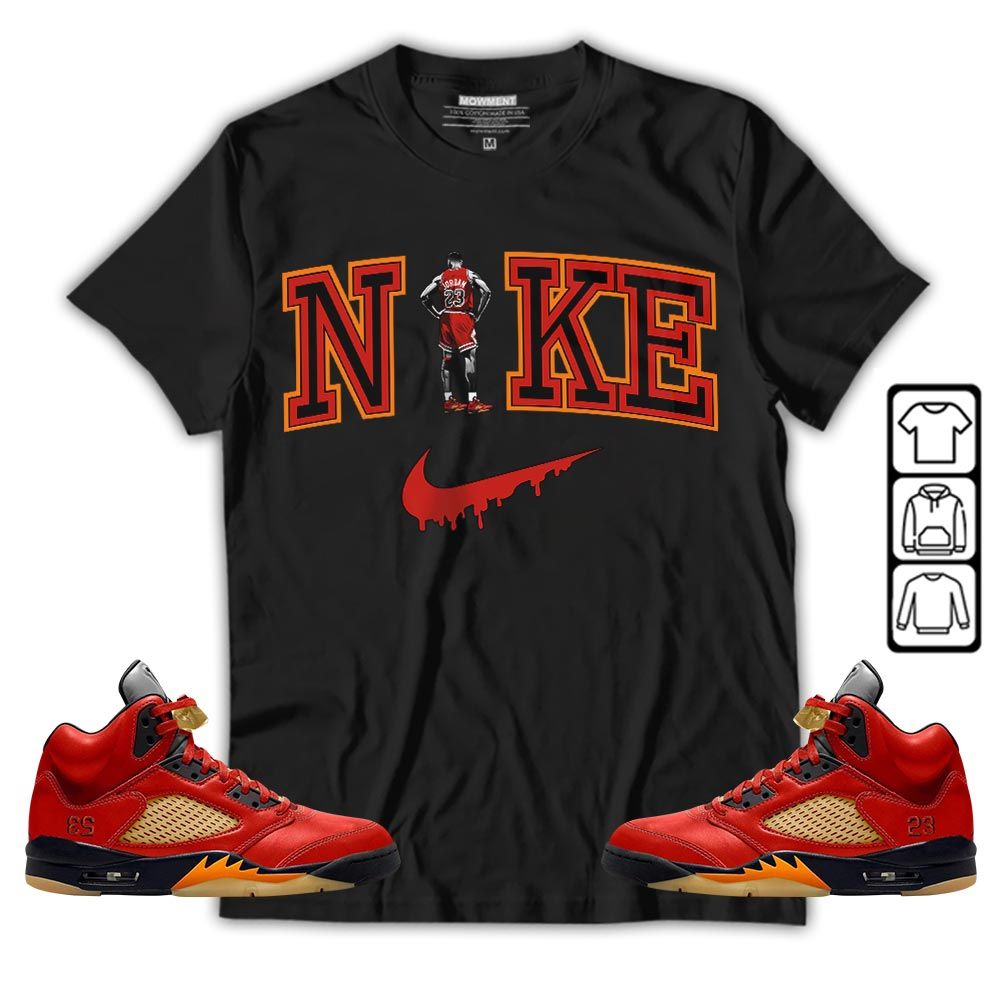 GOAT 23 Basketball Sneaker Shirt Match 5 Dunk On Mars, Jordan 5 Mars For Her MKO T-Shirt