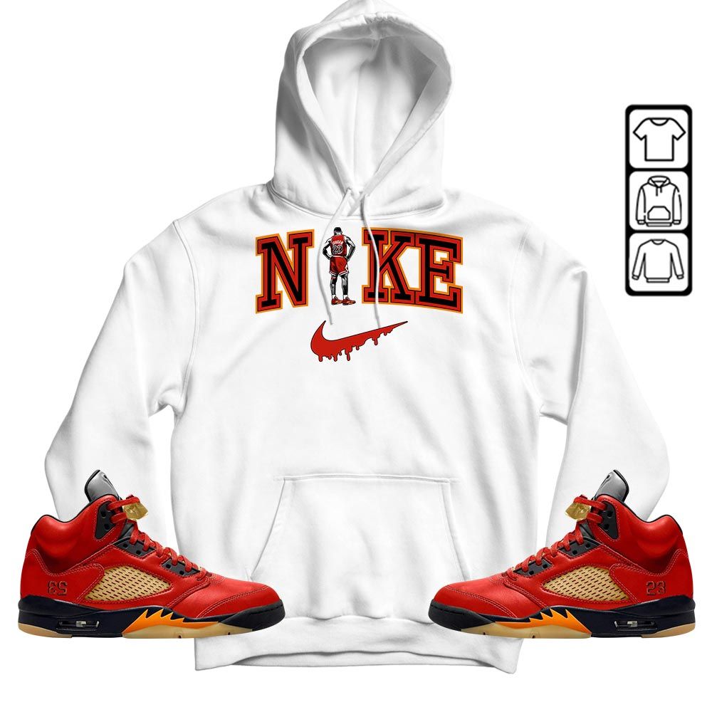 GOAT 23 Basketball Sneaker Shirt Match 5 Dunk On Mars, Jordan 5 Mars For Her MKO T-Shirt