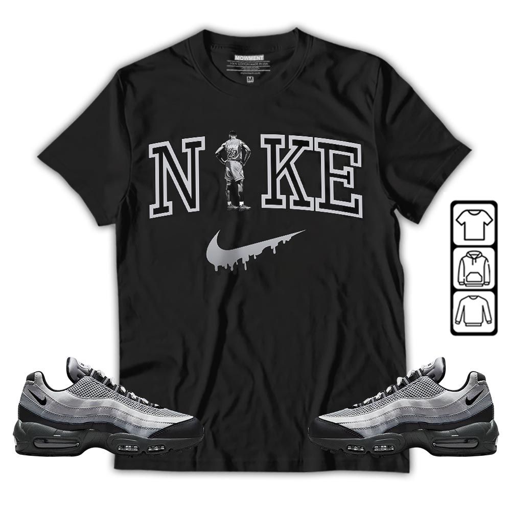 GOAT 23 Basketball Sneaker Shirt Match 95 Reflective Safari Grey, Air Max 95 Reflective Safari MKO T-Shirt