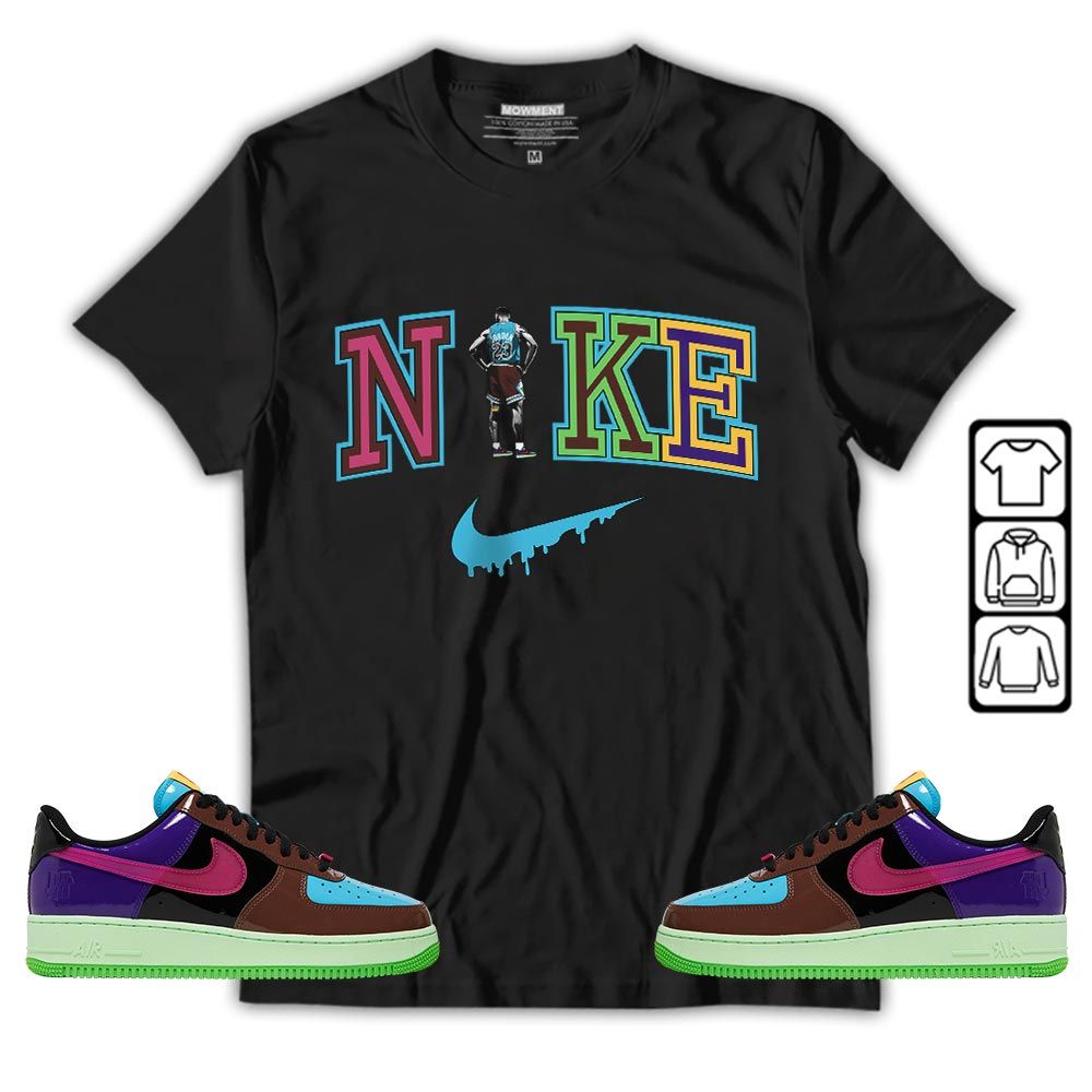 GOAT 23 Basketball Sneaker Shirt Match AF 1 Low SP Pink Prime, Air Force 1 Undefeated Pink Prime MKO T-Shirt