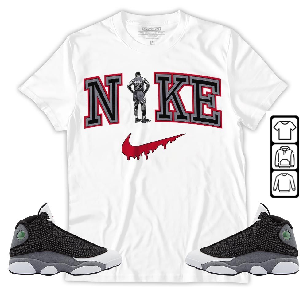 GOAT 23 Basketball Sneaker Shirt Match Black Flint 13s, Jordan Retro 13 Black Flint MKO T-Shirt