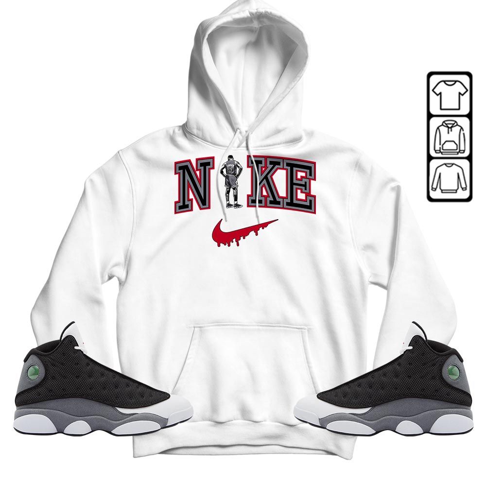 GOAT 23 Basketball Sneaker Shirt Match Black Flint 13s, Jordan Retro 13 Black Flint MKO T-Shirt