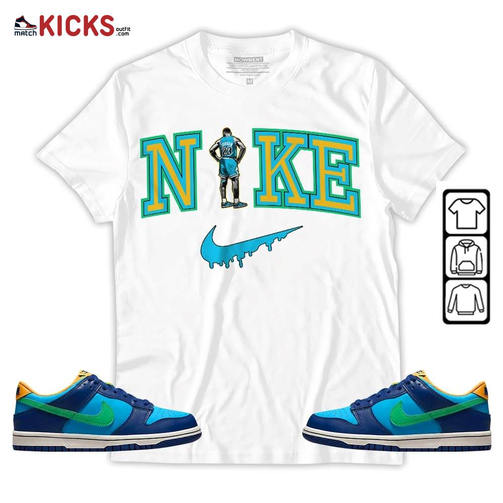 GOAT 23 Basketball Sneaker Shirt Match Dunk Low GS Kyrie, Dunk Low GS Electric Algae MKO Hoodie