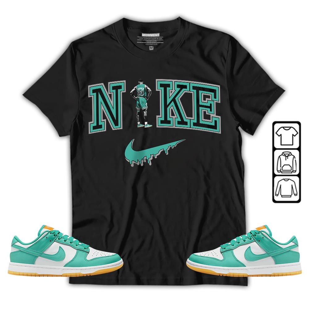 GOAT 23 Basketball Sneaker Shirt Match Dunk Low Turquoise, Dunk Low Teal Zeal MKO T-Shirt