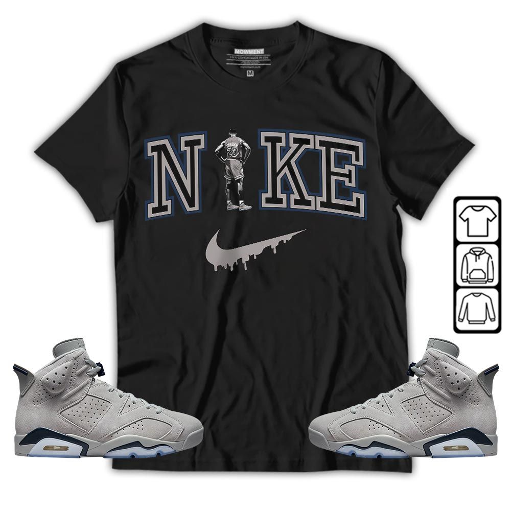 GOAT 23 Basketball Sneaker Shirt Match Georgetown 6s, Jordan 6 Retro Georgetown MKO T-Shirt GOAT 23 Basketball Sneaker Shirt Match Georgetown 6s, Jordan 6 Retro Georgetown MKO T-Shirt