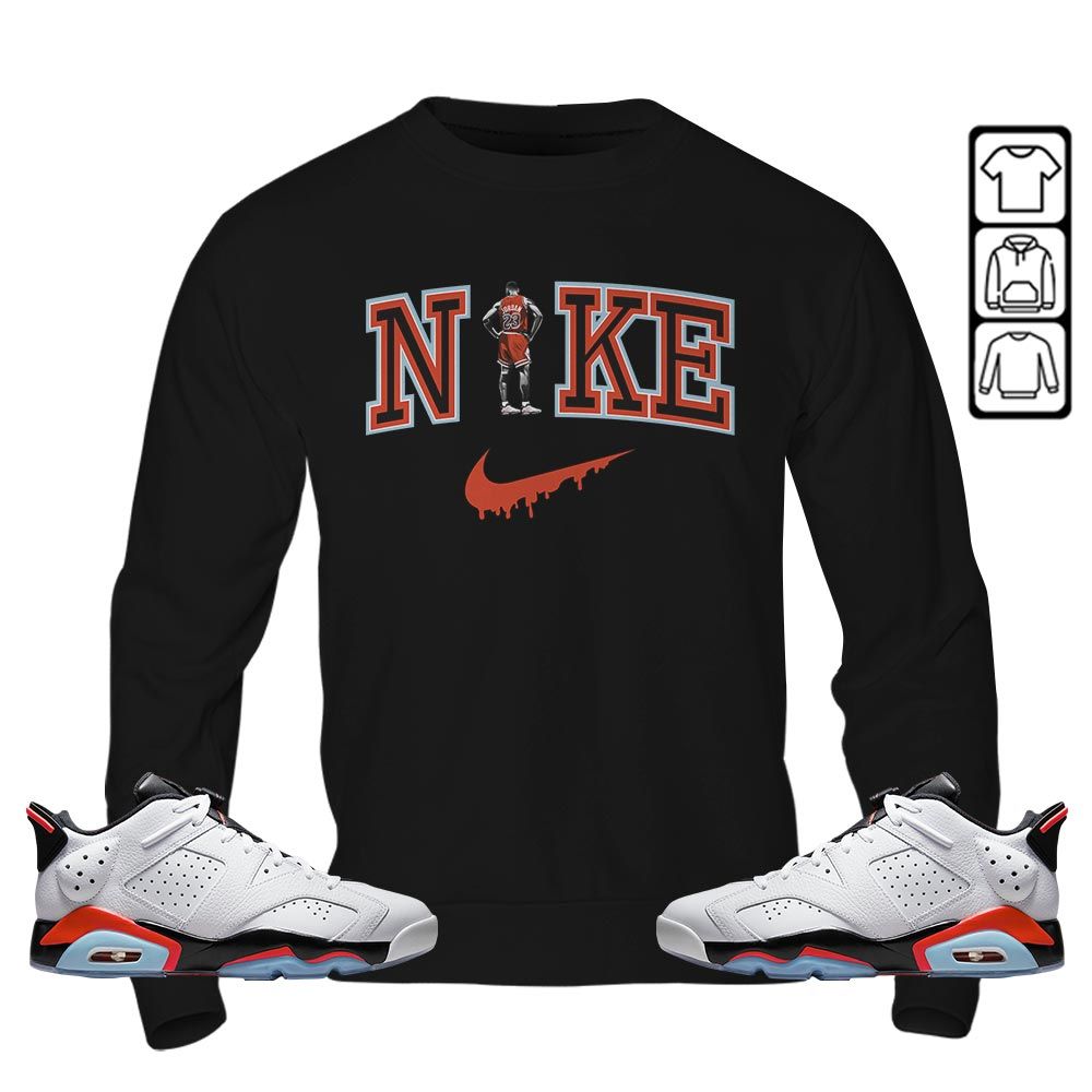 GOAT 23 Basketball Sneaker Shirt Match Golf White Infrared 6s, Jordan 6 Low Infrared MKO T-Shirt GOAT 23 Basketball Sneaker Shirt Match Golf White Infrared 6s, Jordan 6 Low Infrared MKO T-Shirt