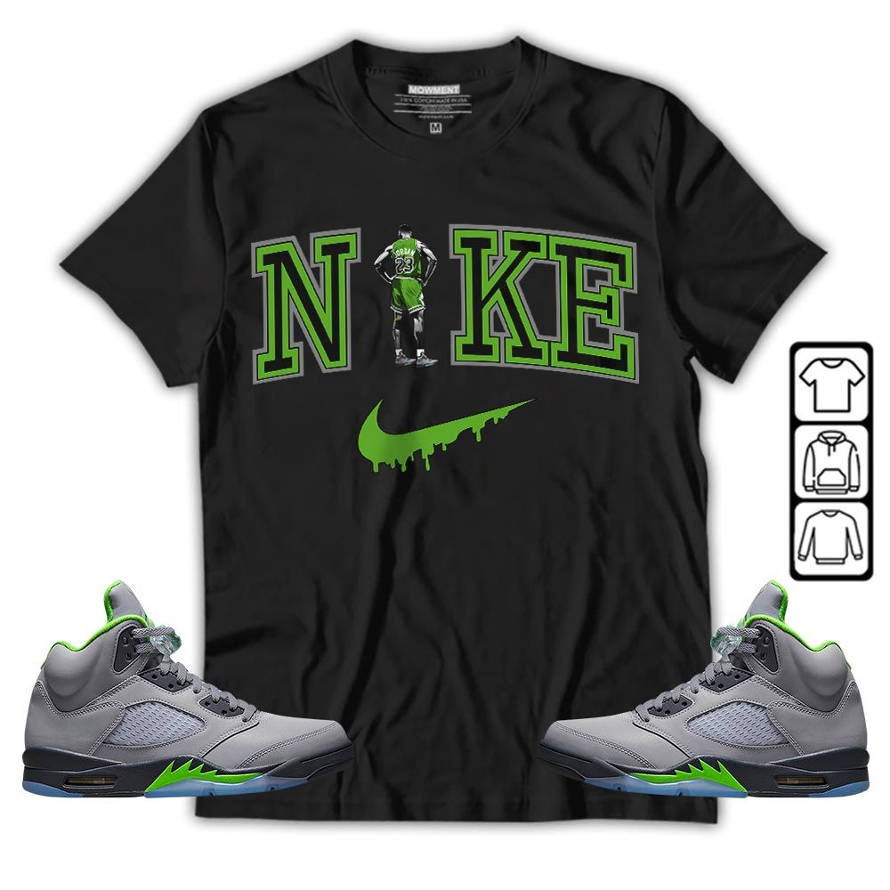 GOAT 23 Basketball Sneaker Shirt Match Green Bean 5s, Jordan 5 Retro Green Bean MKO T-Shirt GOAT 23 Basketball Sneaker Shirt Match Green Bean 5s, Jordan 5 Retro Green Bean MKO T-Shirt