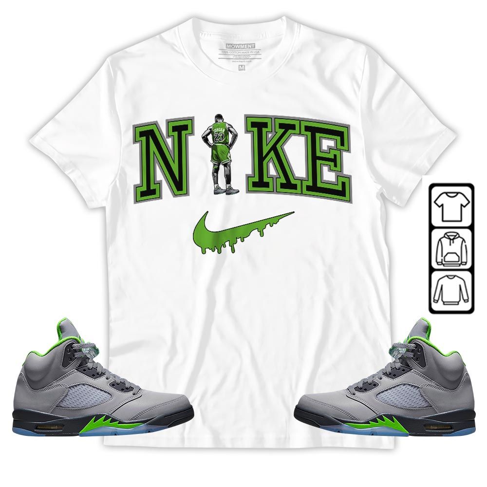 GOAT 23 Basketball Sneaker Shirt Match Green Bean 5s, Jordan 5 Retro Green Bean MKO T-Shirt GOAT 23 Basketball Sneaker Shirt Match Green Bean 5s, Jordan 5 Retro Green Bean MKO T-Shirt