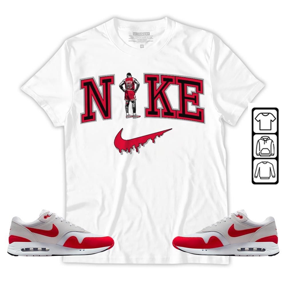 GOAT 23 Basketball Sneaker Shirt Match Max 1 86 University Red, Air Max 1 86 Big Bubble MKO T-Shirt GOAT 23 Basketball Sneaker Shirt Match Max 1 86 University Red, Air Max 1 86 Big Bubble MKO T-Shirt