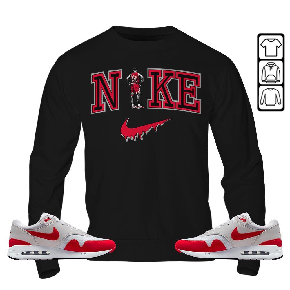 GOAT 23 Basketball Sneaker Shirt Match Max 1 86 University Red, Air Max 1 86 Big Bubble MKO T-Shirt GOAT 23 Basketball Sneaker Shirt Match Max 1 86 University Red, Air Max 1 86 Big Bubble MKO T-Shirt