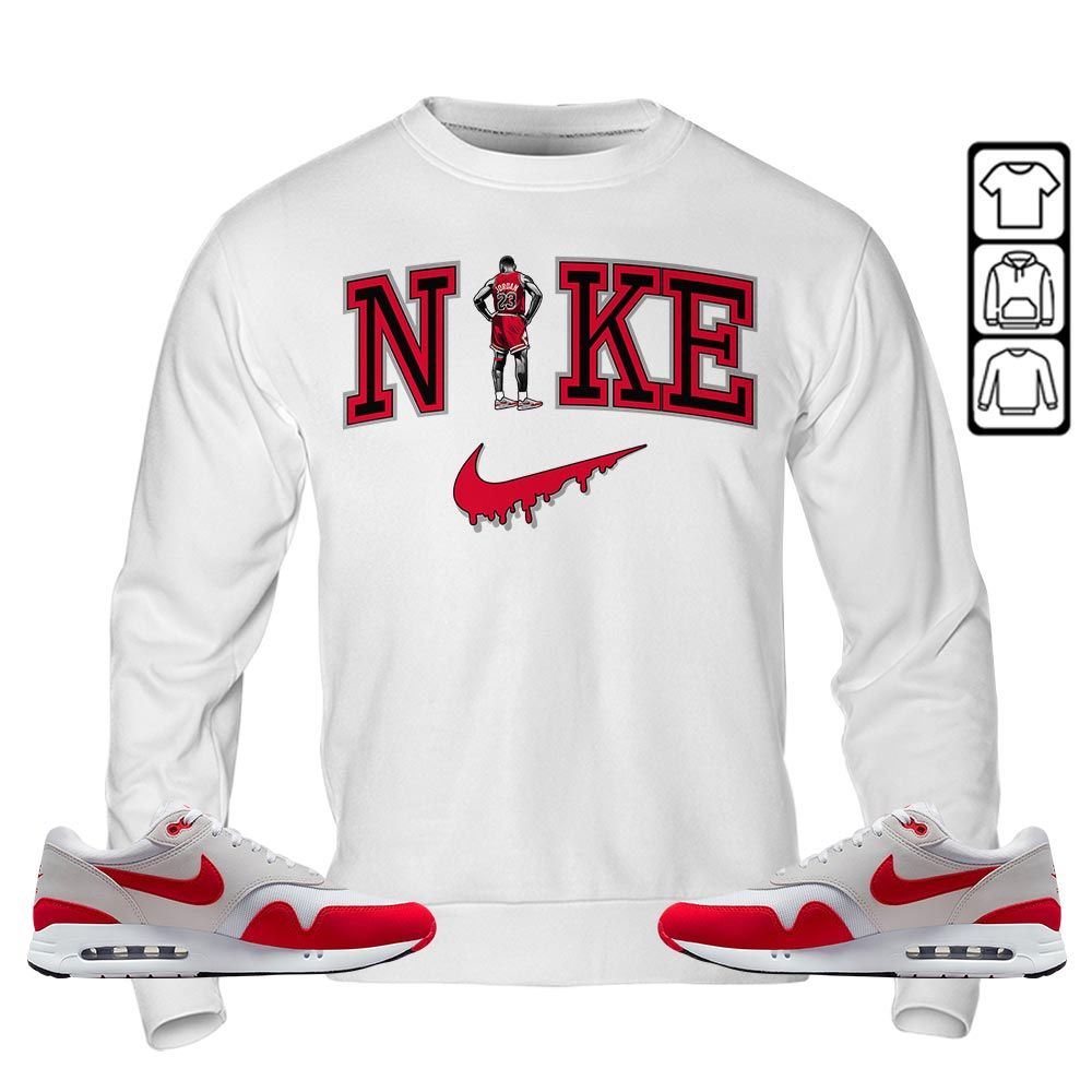 GOAT 23 Basketball Sneaker Shirt Match Max 1 86 University Red, Air Max 1 86 Big Bubble MKO T-Shirt GOAT 23 Basketball Sneaker Shirt Match Max 1 86 University Red, Air Max 1 86 Big Bubble MKO T-Shirt