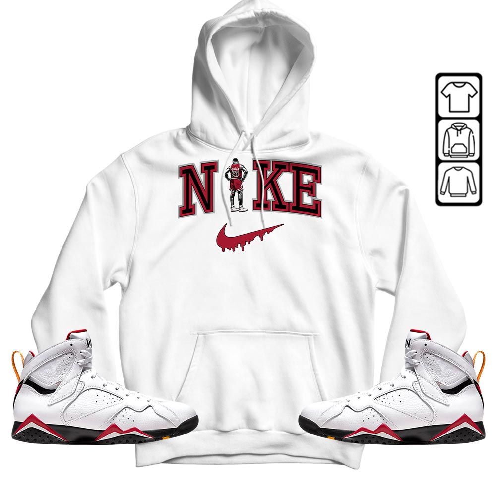 GOAT 23 Basketball Sneaker Shirt Match OG Cardinal 7s, Jordan 7 Retro Cardinal MKO T-Shirt