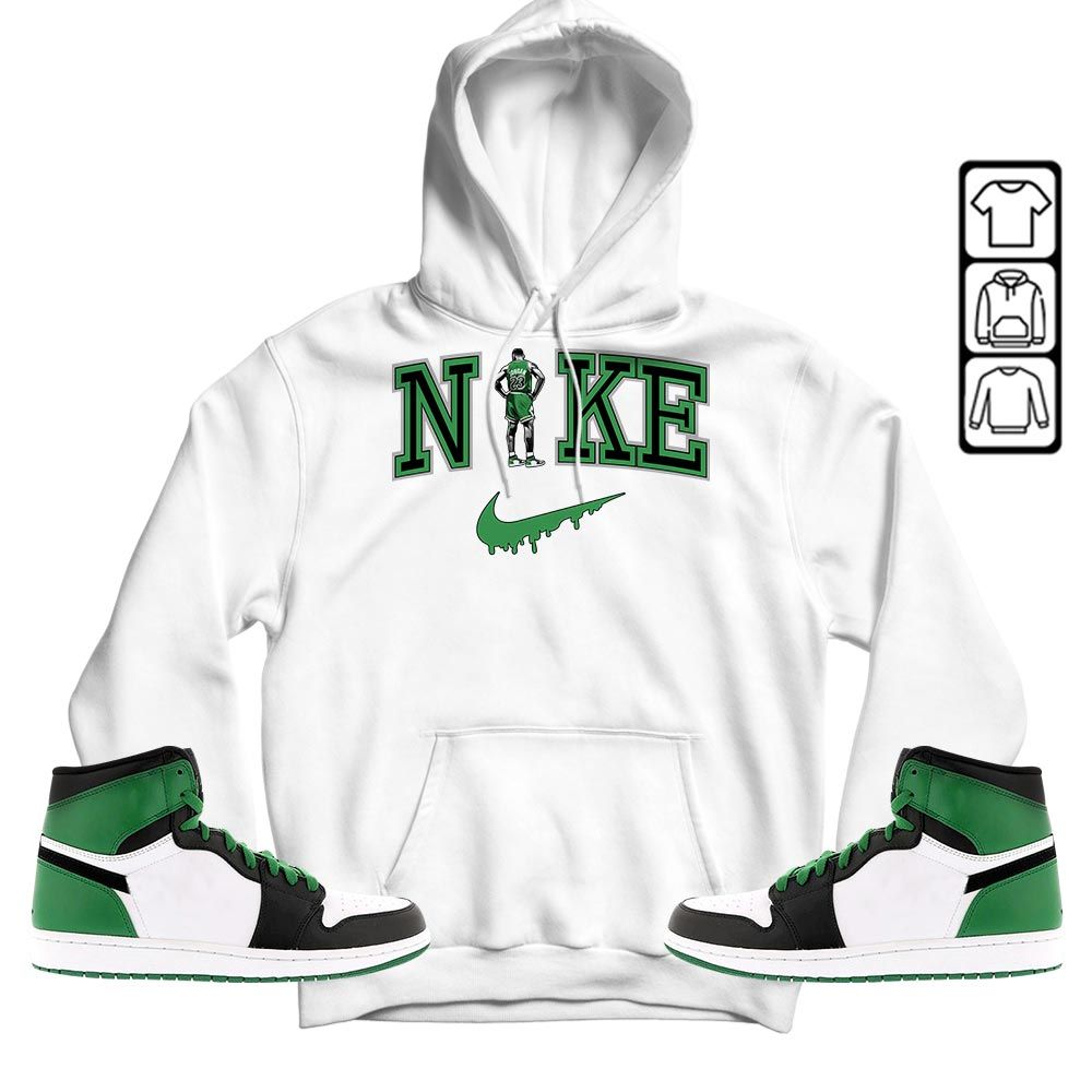 GOAT 23 Basketball Sneaker Shirt Match OG Celtics 1s, Jordan 1 High OG Celtics MKO T-Shirt
