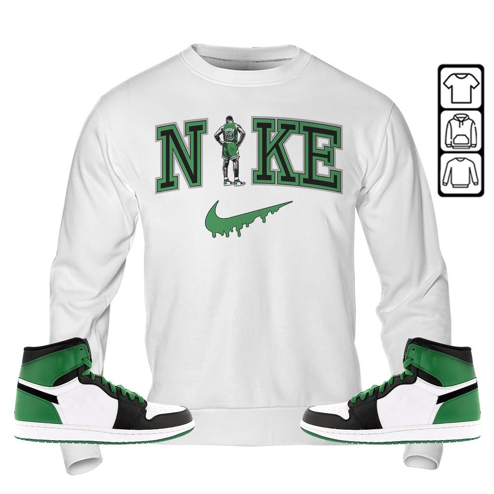 GOAT 23 Basketball Sneaker Shirt Match OG Celtics 1s, Jordan 1 High OG Celtics MKO T-Shirt GOAT 23 Basketball Sneaker Shirt Match OG Celtics 1s, Jordan 1 High OG Celtics MKO T-Shirt