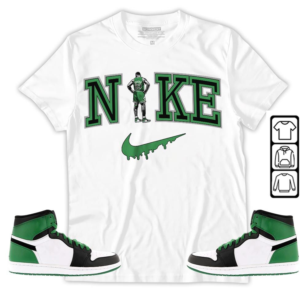 GOAT 23 Basketball Sneaker Shirt Match OG Celtics 1s, Jordan 1 High OG Celtics MKO T-Shirt GOAT 23 Basketball Sneaker Shirt Match OG Celtics 1s, Jordan 1 High OG Celtics MKO T-Shirt