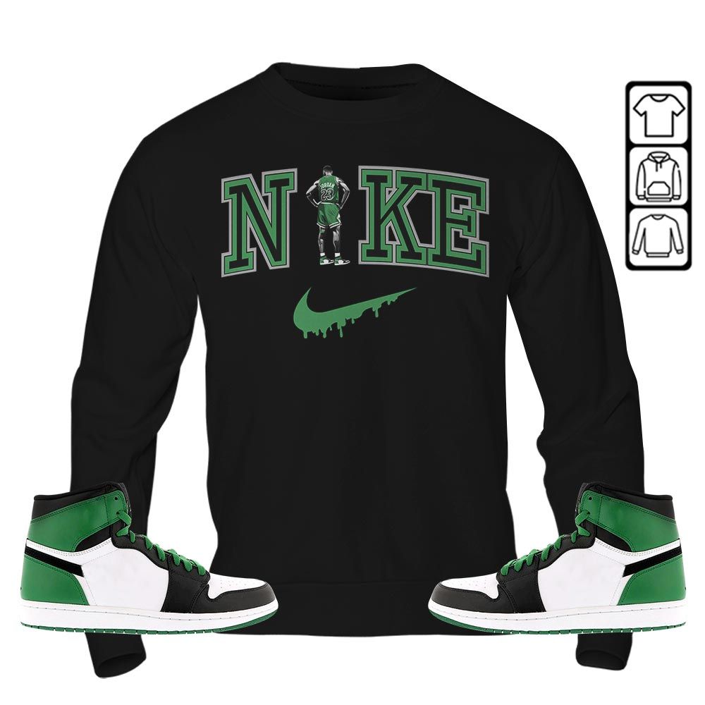 GOAT 23 Basketball Sneaker Shirt Match OG Celtics 1s, Jordan 1 High OG Celtics MKO T-Shirt GOAT 23 Basketball Sneaker Shirt Match OG Celtics 1s, Jordan 1 High OG Celtics MKO T-Shirt
