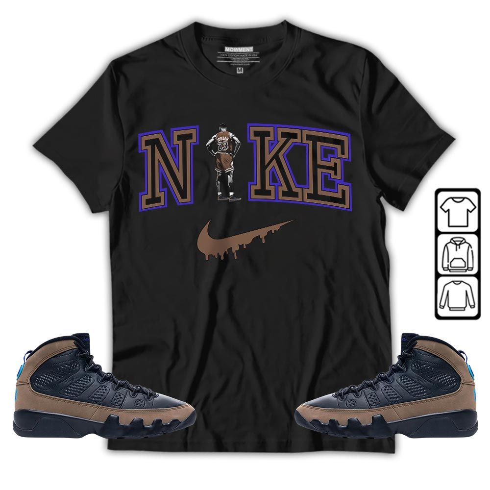 GOAT 23 Basketball Sneaker Shirt Match Olive Concord 9s, Jordan 9 Olive Concord MKO T-Shirt