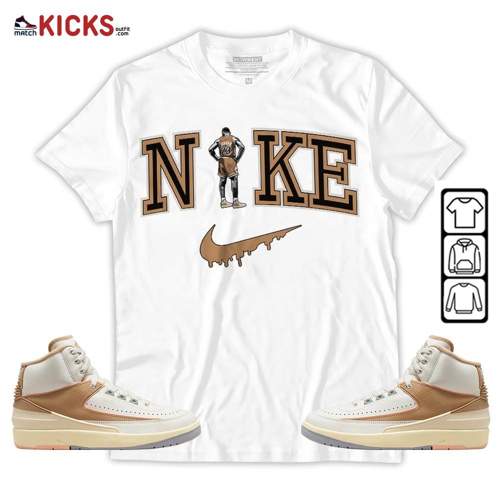GOAT 23 Basketball Sneaker Shirt Match Retro Craft 2s, Jordan 2 Craft MKO Sweatshirt
