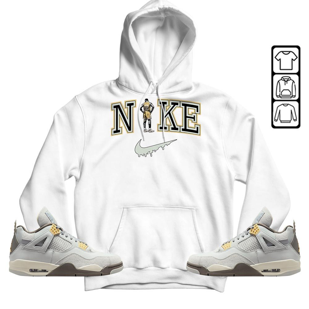 GOAT 23 Basketball Sneaker Shirt Match Retro Craft 4s, Jordan 4 Craft Photon Dust MKO T-Shirt