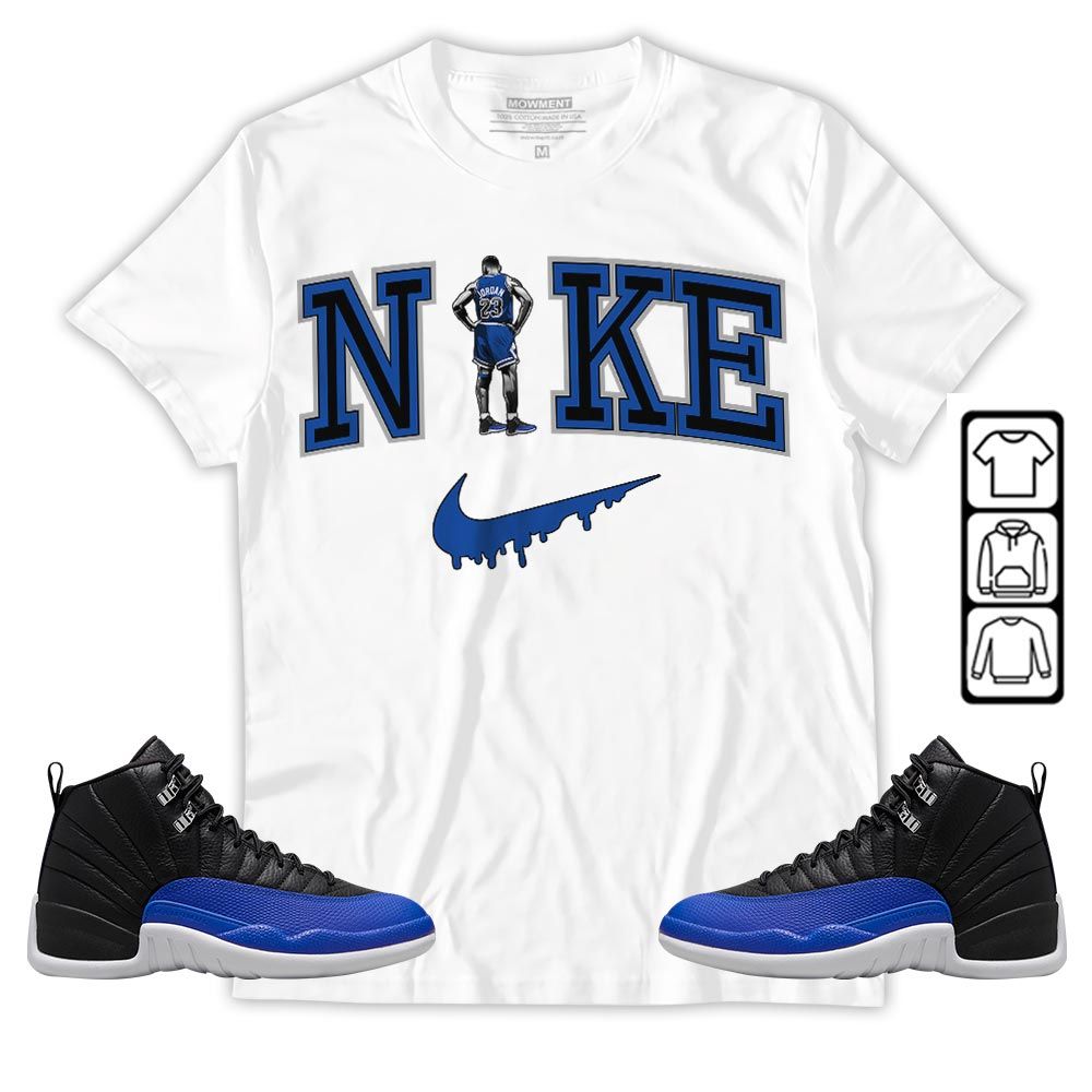 GOAT 23 Basketball Sneaker Shirt Match Retro Hyper Royal 12s, Jordan 12 Hyper Royal MKO T-Shirt GOAT 23 Basketball Sneaker Shirt Match Retro Hyper Royal 12s, Jordan 12 Hyper Royal MKO T-Shirt