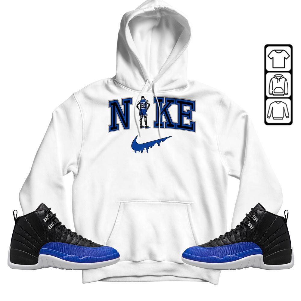 GOAT 23 Basketball Sneaker Shirt Match Retro Hyper Royal 12s, Jordan 12 Hyper Royal MKO T-Shirt