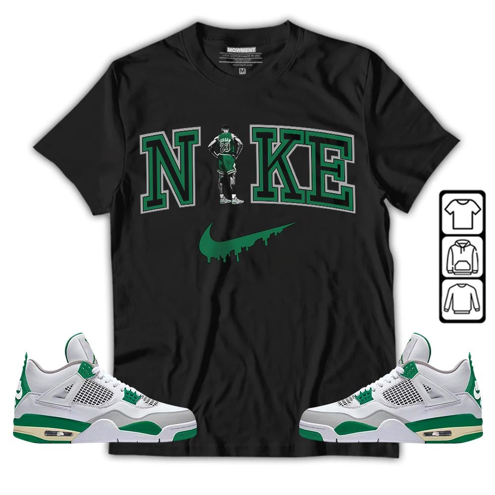 GOAT 23 Basketball Sneaker Shirt Match Retro Pine Green 4s, Jordan 4 Pine Green MKO T-Shirt