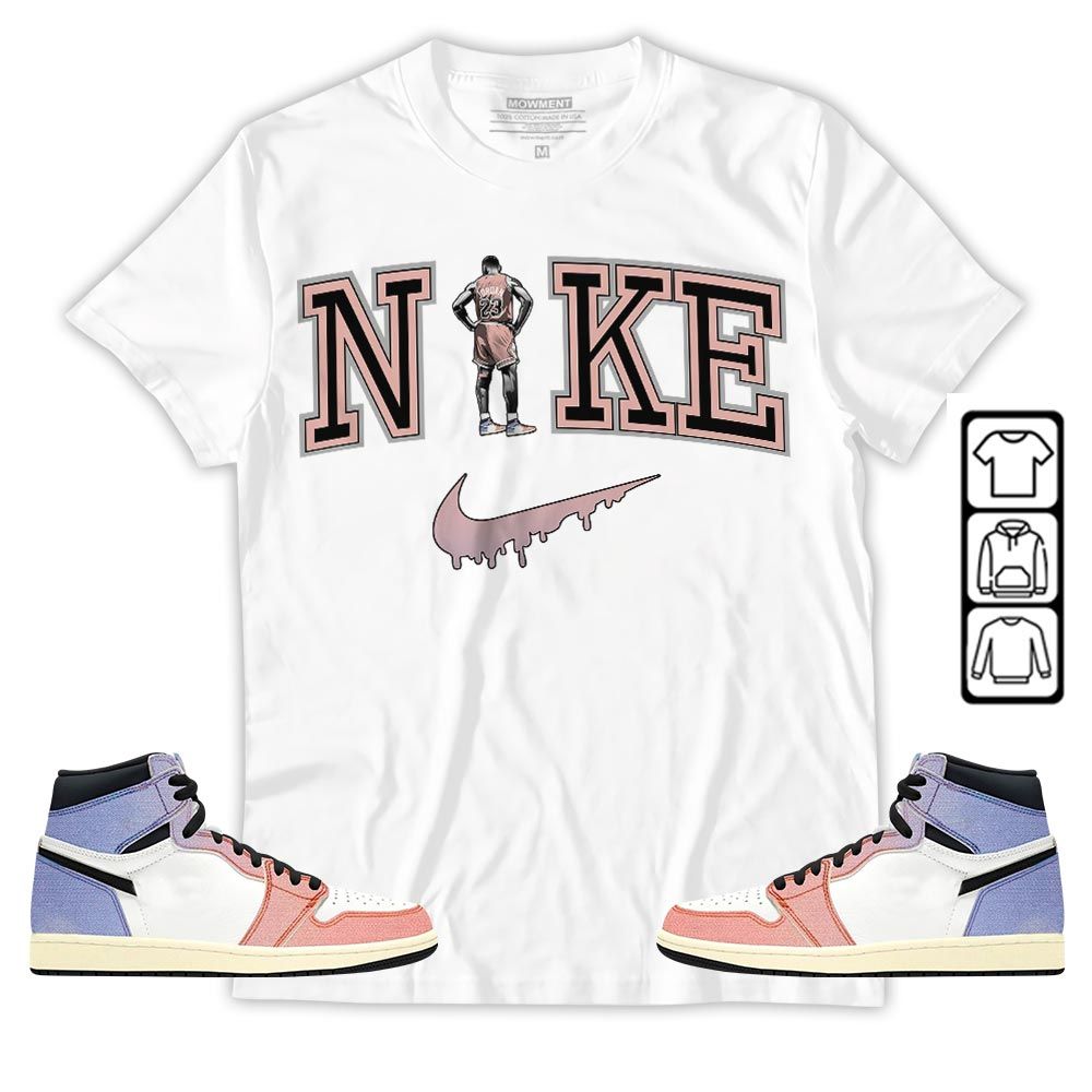 GOAT 23 Basketball Sneaker Shirt Match Retro Skyline 1s, Jordan 1 High OG Skyline MKO T-Shirt